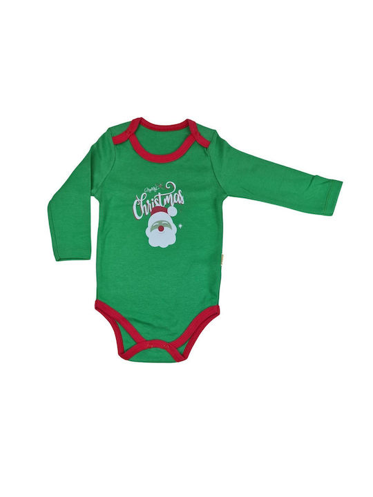 beBio Baby Bodysuit Set Long-Sleeved with Accessories green