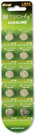 Techly Алкални Батерии За часовници LR44 1.5V 10бр
