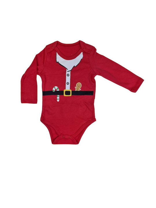 beBio Baby Bodysuit Set Long-Sleeved RED