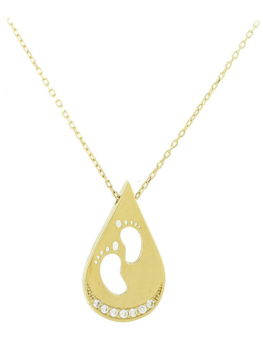 Sasashop Gold Feet Necklace