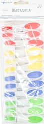 Tpster Clothespins made of Plastic 12pcs Multicolour