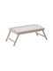 Inart Lemnos Dreptunghiular Tavă de Pat cu Mânere în Culoare Bej 59x36x25cm 6-70-590-0002 1buc