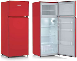 Severin Double Door Refrigerator 206lt H143.4xW55xD54.2cm. Red