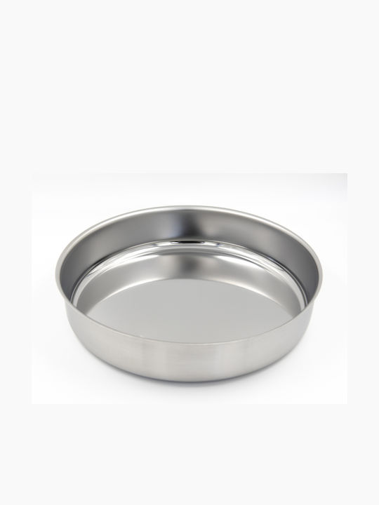 Cook-Shop Ταψί Στρογγυλό από Ανοξείδωτο Ατσάλι 33cm
