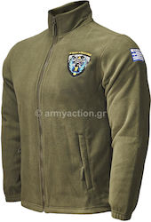 GreekForces Fleece Special Forces B Raider Squadron Olive Cardigan Fleece Khaki
