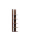 Corner Bookcase Mirca Walnut 41.4x21x162cm