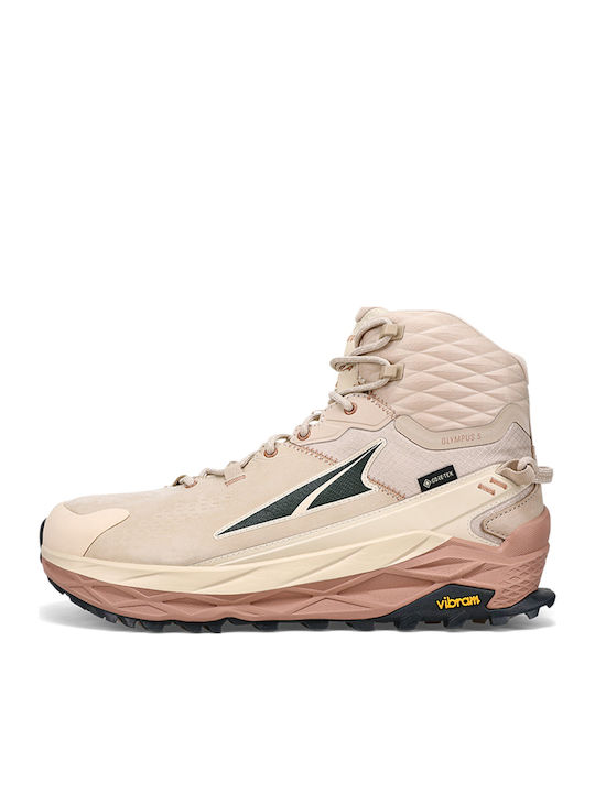 Altra Olympus 5 Hike Men's Hiking Boots Waterproof With Gore-Tex Membrane Beige