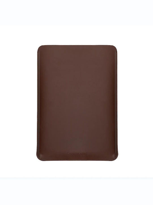 Sandmarc Leather Edition Θήκη για Laptop 14" MacBook Pro σε Καφέ χρώμα