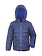 Kinder Freizeitjacke Kurz mit Futter & Kapuze Navy/Royal.