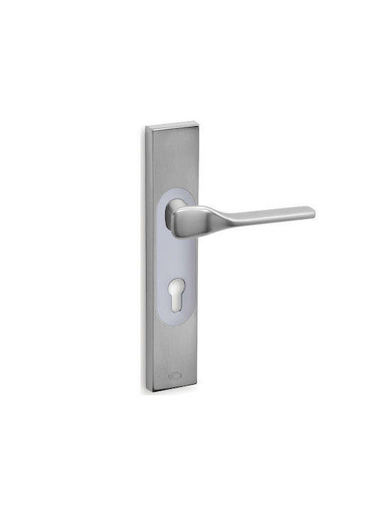 Convex Lever WC with Plate 2235 Pair Silver