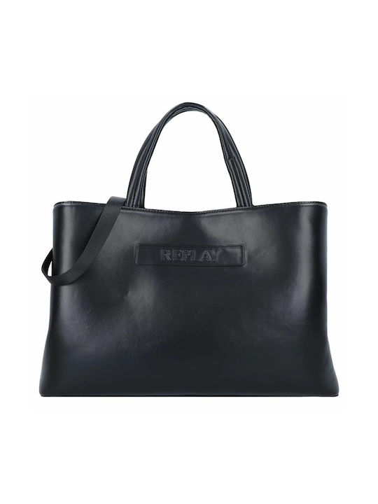 Replay Damen Tasche Shopper Schulter Schwarz