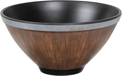 Tognana Serving Bowl Round made of Melamine Brown with Diameter 18cm 12pcs