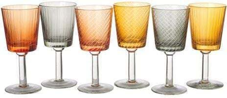 Pols Potten Library Set Gläser für Weißwein aus Glas Mit Stiel 6Stück