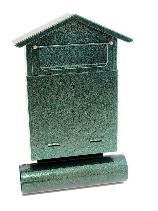 Damech Cutie Poștală pentru Exterior Metalic în Culoarea Verde 23x6x37.5cm