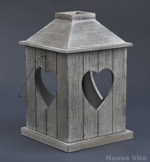 Nuova Vita Wooden Lantern Gray