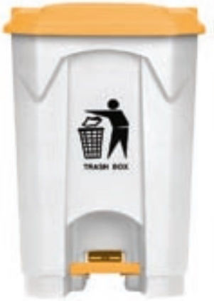 Delta Cleaning Plastic Waste Bin 68lt with Pedal White