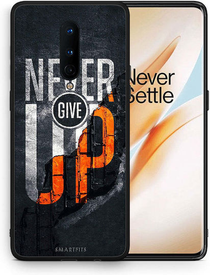 Smartfits Never Give Up Umschlag Rückseite Schwarz (OnePlus 8)