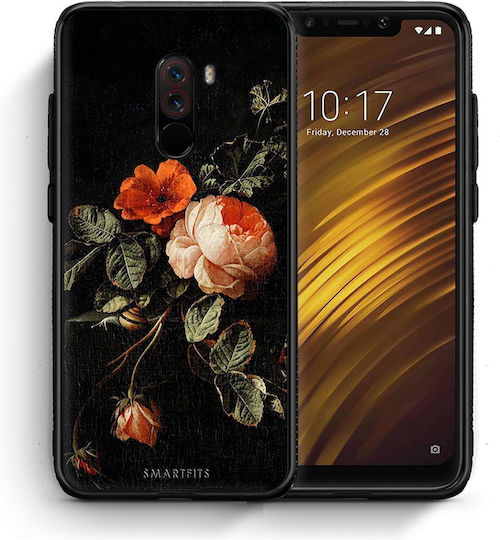 Smartfits Vintage Roses Back Cover Black (Pocophone F1)