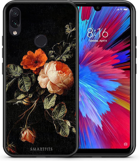 Smartfits Vintage Roses Umschlag Rückseite Schwarz (Redmi Note 7 / 7 Pro) 7172217798811_41405317644443