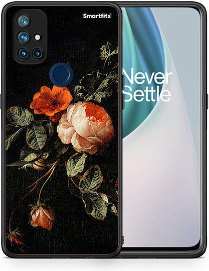 Smartfits Vintage Roses Umschlag Rückseite Schwarz (OnePlus Nord N10) 8628406419795_47409924735315