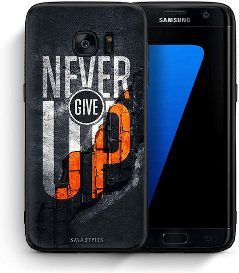 Smartfits Never Give Up Задна корица Черен (Galaxy S7 Edge)