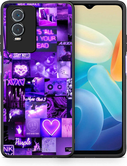 Smartfits Collage Stay Wild Back Cover Μωβ (Vivo Y76 5G / Y76s / Y74s)