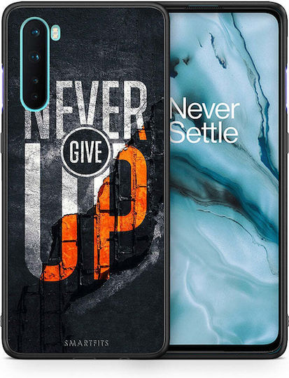 Smartfits Never Give Up Umschlag Rückseite Schwarz (OnePlus Nord) 7633369596059_43308600819867