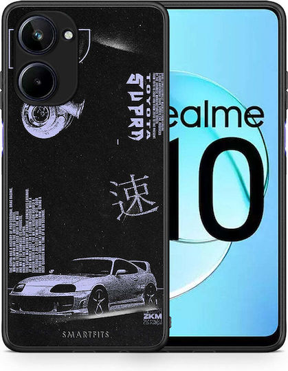 Smartfits Tokyo Drift Umschlag Rückseite Schwarz (Realme 10)