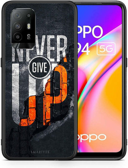 Smartfits Never Give Up Задна корица Черен (Oppo A94)