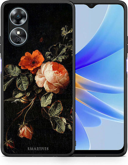 Smartfits Vintage Roses Back Cover Μαύρο (Oppo A17)