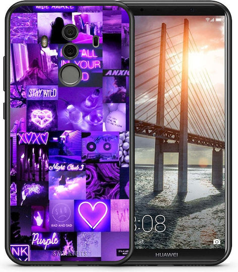 Smartfits Collage Stay Wild Umschlag Rückseite Lila (Huawei Mate 10 Pro) 7632002973851_43305444868251