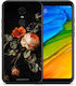Smartfits Vintage Roses Umschlag Rückseite Schwarz (Redmi 5) 7172216815771_41405316333723