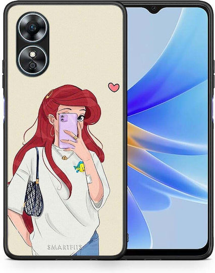 Smartfits Walking Mermaid Задна корица Бял (Oppo A17)