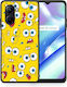 Smartfits Popart Sponge Umschlag Rückseite Gelb (Realme C33)