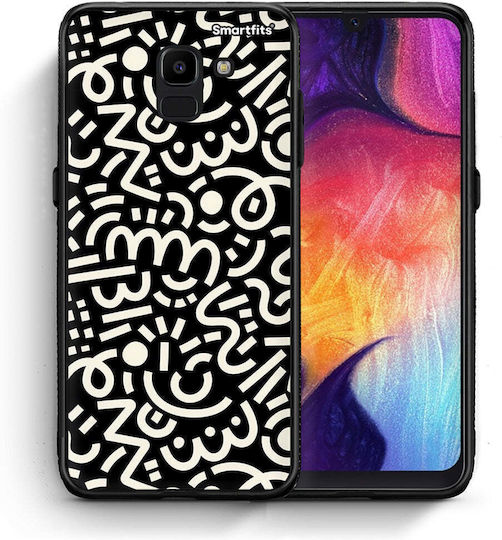Smartfits Doodle Art Back Cover Μαύρο (Galaxy J6)