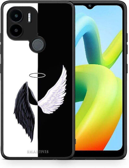 Smartfits Angels Demons Umschlag Rückseite Schwarz (Redmi A1+ / A2+)