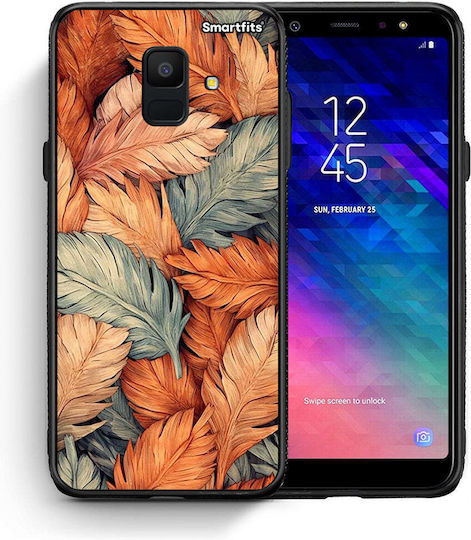 Smartfits Autumn Leaves Umschlag Rückseite Orange (Galaxy A6 2018) 8558191575379_47172808048979