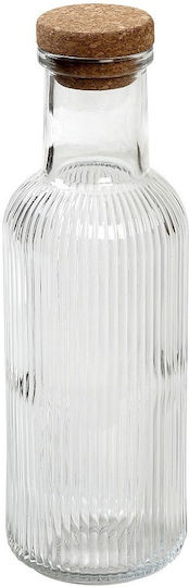 Espiel Flasche Wasser Glas mit Korken Transparent 1000ml