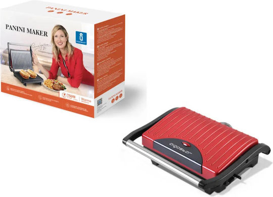 Aigostar Sandwich Maker for for 2 Sandwiches Sandwiches 750W Red