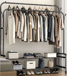 Factory Wheeled Floor Garment Rack made of Metal Gray 162x58x135cm Factory Wheeled Floor Garment Rack made of Metal Gray 162x58x135cm