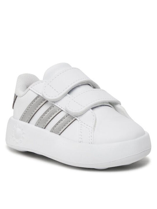 Adidas Kinder-Sneaker Grand Court 2.0 Cf I mit Klettverschluss Weiß