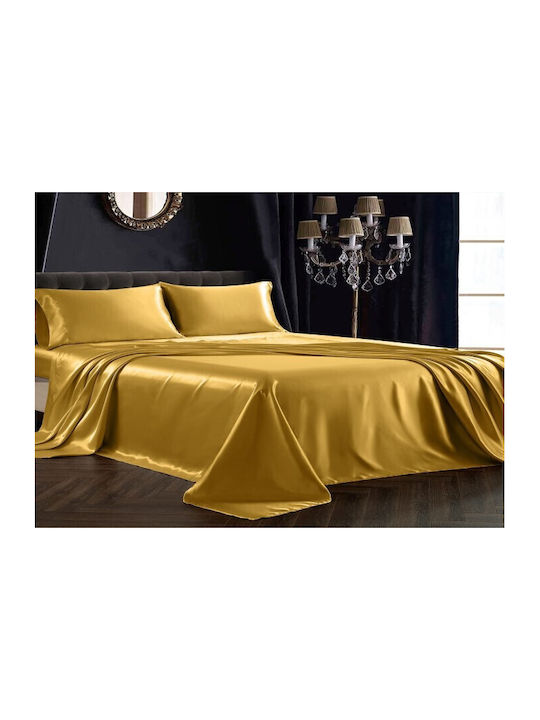 MayHome Sheet Sets Double 200x240cm. Yellow 4pcs