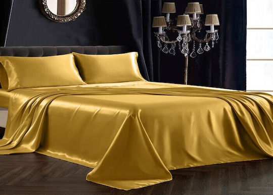 MayHome Сет Чаршафи Двойни 200x240см. Жълт 4бр