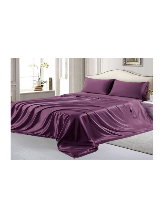 MayHome Duvet Cover Set Cotton Satin Queen with 2 Pillowcases 200x240