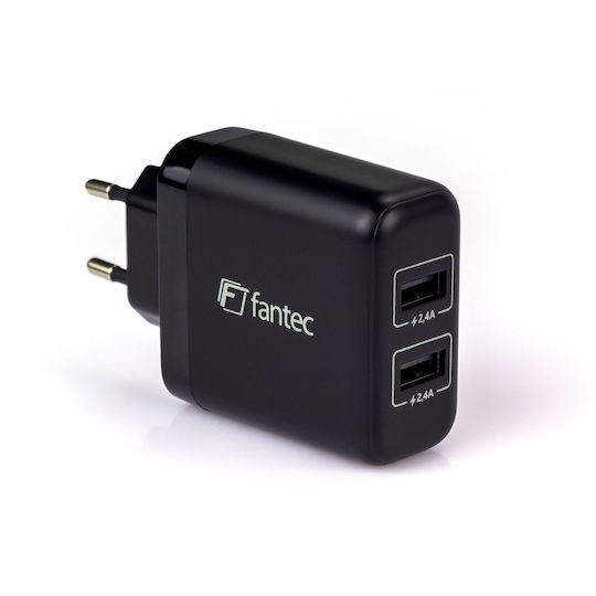 Fantec Φορτιστής Χωρίς Καλώδιο 24W Μαύρος (Sc-a224)
