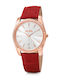 Folli Follie Дамски Часовник 38mm Кварцов с Червена Кожена Каишка