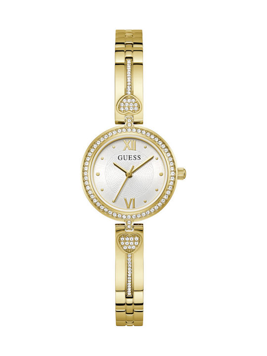 Guess Γυναικείο Ρολόι 27mm Μπαταρίας με Χρυσό Μ...