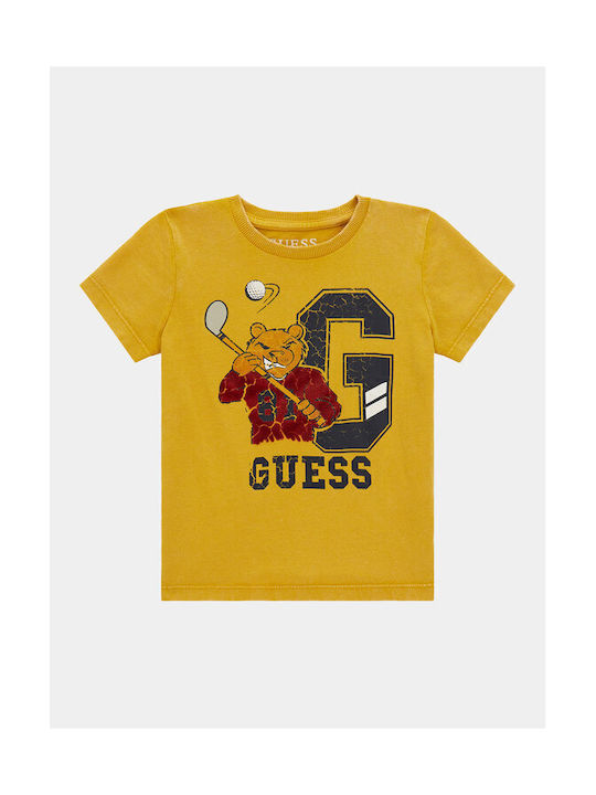 Guess Tricou pentru copii Galben