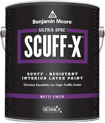 Benjamin Moore Scuff-x Πλαστικό Χρώμα για Εσωτερική Χρήση Λευκό 3.78lt