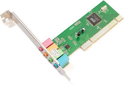 Powertech Chipset CM8738 ​Interioare PCI 6.1 Sound Card Multicolor
